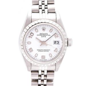 Rolex Women's Oyster Perpetual Date Watch White Dial