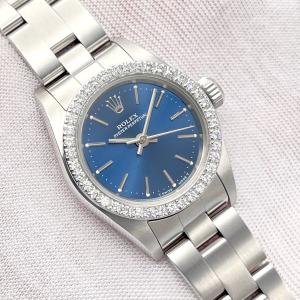 Rolex Oyster Perpetual Ladies Watch with Diamond Bezel