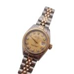 Rolex Datejust 69173 Gold & Steel Diamond Dial