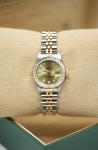 Rolex Datejust 26mm Steel Gold Champagne Diamond Dial