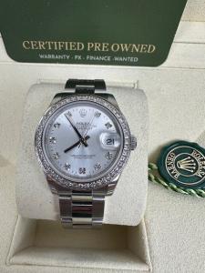 Rolex Ladies 31mm Stone Set Watch