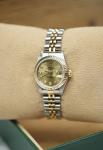 Rolex Datejust 26mm Steel Gold Champagne Diamond Dial