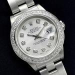 Rolex Datejust 26mm Silver Diamond Dot Dial