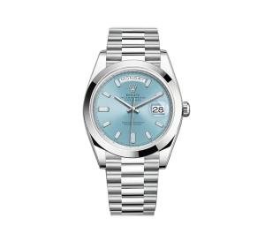 Rolex Day-Date 40 Platinum Ice Blue Dial