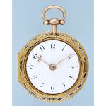 Gold Enamel Chatelaine Pocket Watch