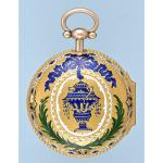 Gold Enamel Chatelaine Pocket Watch