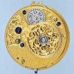 Elegant Gold and Enamel Chatelaine Watch