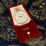Cartier Slim Gold Keyless Pocket Watch C1940
