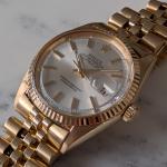 Rolex DateJust 1601/8 White Dial Solid Gold
