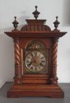 German Antique Oak Mantle Clock H.A.C Wurttemberg
