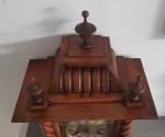 German Antique Oak Mantle Clock H.A.C Wurttemberg