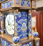 French Cloisonné Style Grandfather Clock