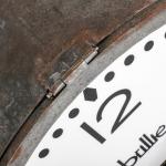 Vintage French Double-Sided Illuminated Station Clock