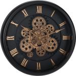 Black & Gold Steampunk Wall Clock 40.5cm