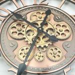 Vintage Steampunk Wall Clock with Moving Gears