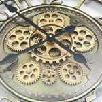 Large Bronze Steampunk Wall Clock with Gears