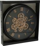 Black & Gold Steampunk Wall Clock 40.5cm