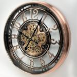Vintage Steampunk Wall Clock with Moving Gears