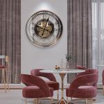 Vintage Steampunk Wall Clock with Moving Gears