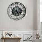 Vintage 21" Steampunk Wall Clock with Moving Gears