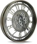 Vintage 21" Steampunk Wall Clock with Moving Gears