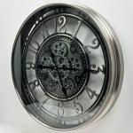 Large Vintage Steampunk Wall Clock with Gears