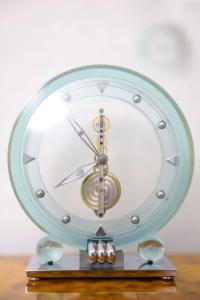 1930s Jaeger-LeCoultre Art Deco Skeleton Table Clock