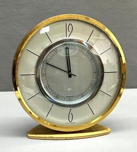 Art Deco Jaeger-LeCoultre Brass & Chrome Clock