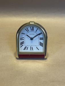 Cartier Gold Finish Travel Alarm Clock