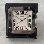 Cartier Santos Swiss Made Travel Desk Alarm Clock