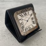 Cartier Santos Swiss Made Travel Desk Alarm Clock