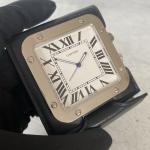 Cartier Santos Swiss Made Travel Desk Alarm Clock