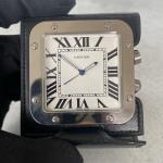 Cartier Santos Swiss Made Travel Desk Alarm Clock