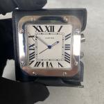 Cartier Santos Swiss Made Travel Desk Alarm Clock