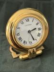 Cartier Colisee Gold Plated Alarm Desk Clock