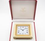 1980s Vintage Cartier Enamel Square Alarm Clock