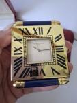 Vintage Cartier Desk Alarm Clock with Quartz Movement