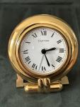 Cartier Colisee Gold Plated Alarm Desk Clock