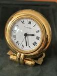 Cartier Colisee Gold Plated Alarm Desk Clock