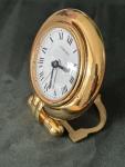 Cartier Colisee Gold Plated Alarm Desk Clock