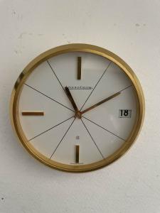 Jaeger LeCoultre Gold Tone 8-Day Desk Clock