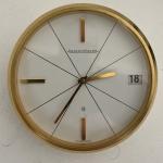 Jaeger LeCoultre Gold Tone 8-Day Desk Clock
