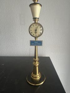 1960s Jaeger Le Coultre Brass Lamp Post Clock
