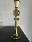 1960s Jaeger Le Coultre Brass Lamp Post Clock