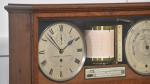 James Brown Oak Cased Weather Station Clock