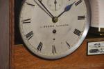 James Brown Oak Cased Weather Station Clock