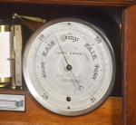 James Brown Oak Cased Weather Station Clock