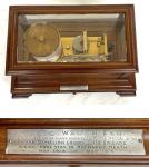 Antique WWI Art Nouveau Mahogany Barograph & Barometer