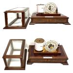 Antique WWI Art Nouveau Mahogany Barograph & Barometer