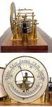 Antique WWI Art Nouveau Mahogany Barograph & Barometer